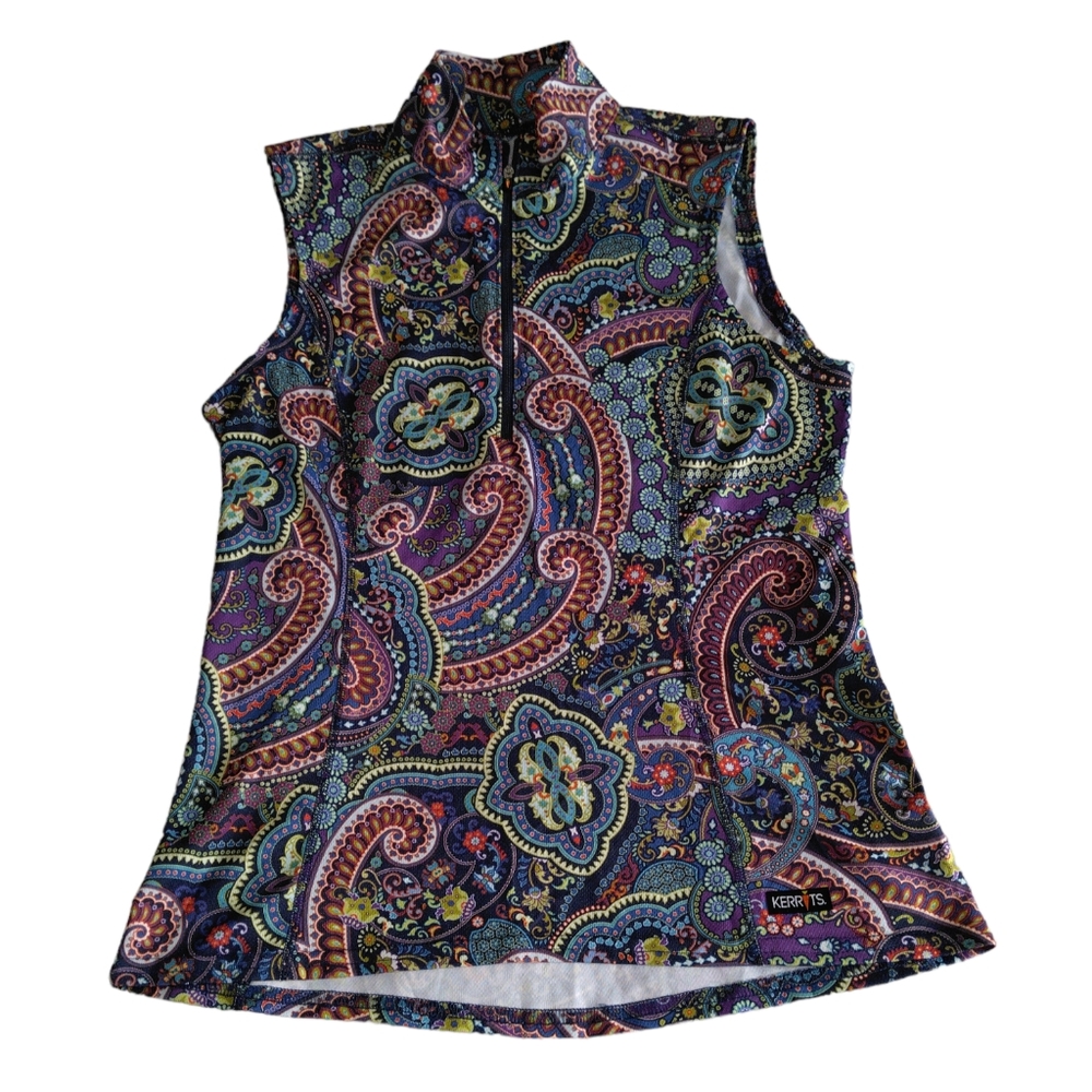 Kerrits Size Medium Paisley Sleeveless Top/Lightweight Vest